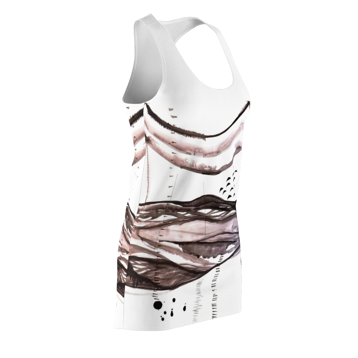 Women's Cut & Sew Racerback Dress  ::: watercolors : 1 : by raquel poy 2017-2022