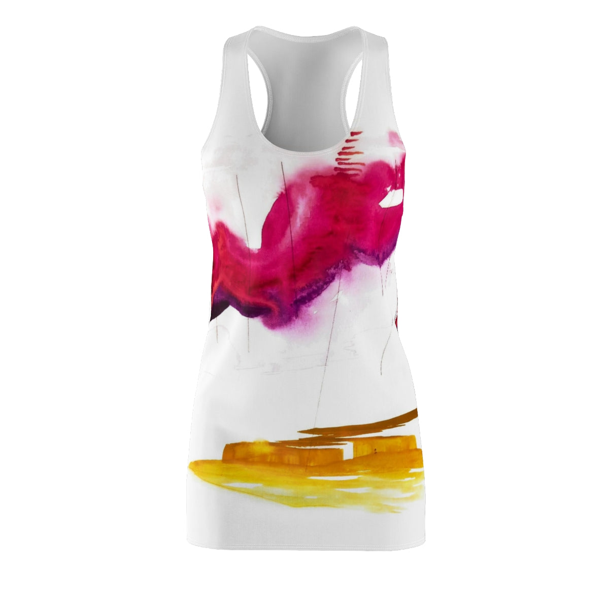 Women's Cut & Sew Racerback Dress  ::: watercolors : 1 : by raquel poy 2017-2022