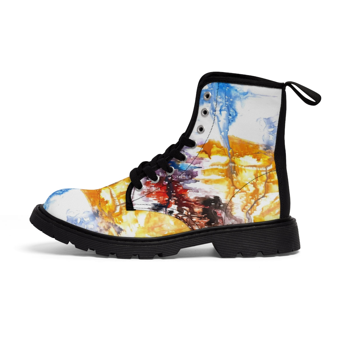 Women's Canvas Boots  ::: watercolors : 1 : by raquel poy 2017-2022