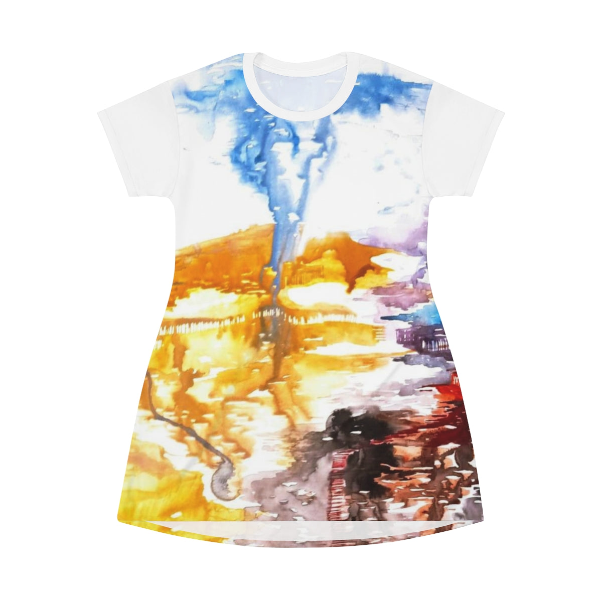 All Over Print T-Shirt Dress ::: watercolors : 1 : by raquel poy 2017-2022