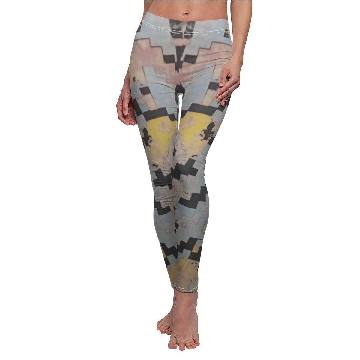 Women's Cut & Sew Casual Leggings ::: inkblots : 1 : by raquel poy 2017-2022