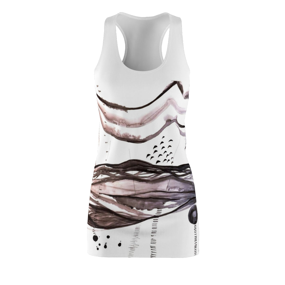 Women's Cut & Sew Racerback Dress  ::: watercolors : 1 : by raquel poy 2017-2022