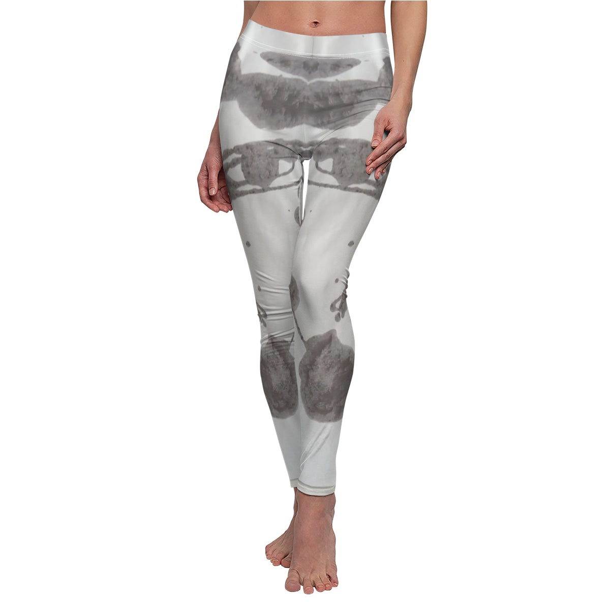 Women's Cut & Sew Casual Leggings ::: inkblots : 1 : by raquel poy 2017-2022