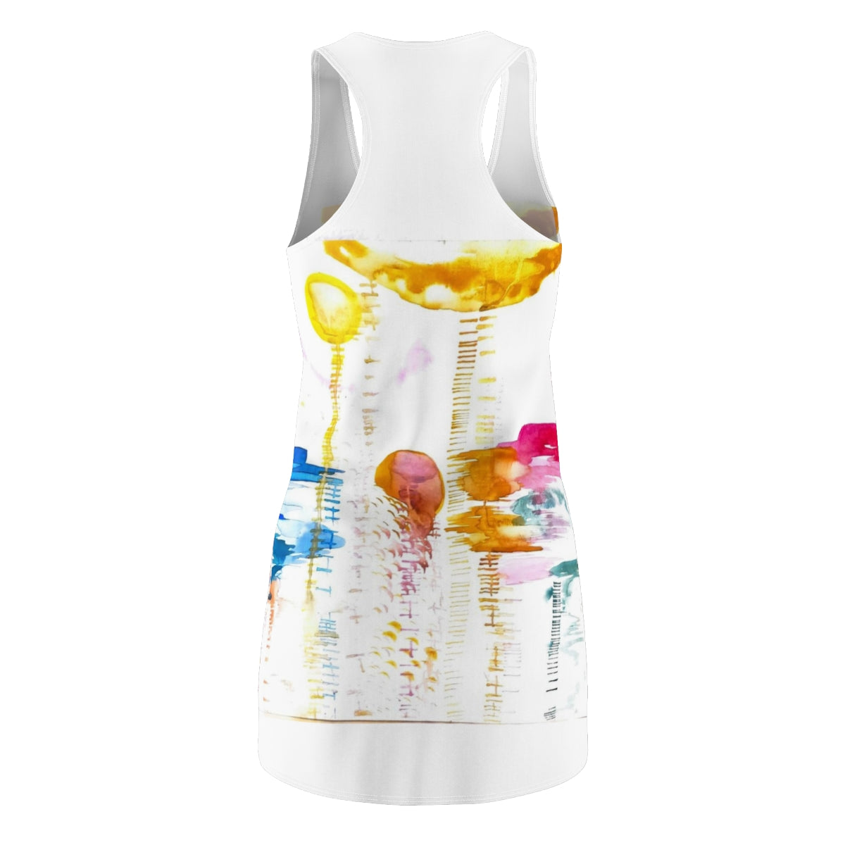 Women's Cut & Sew Racerback Dress  ::: watercolors : 1 : by raquel poy 2017-2022