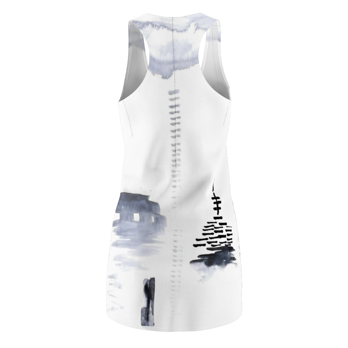 Women's Cut & Sew Racerback Dress  ::: watercolors : 1 : by raquel poy 2017-2022