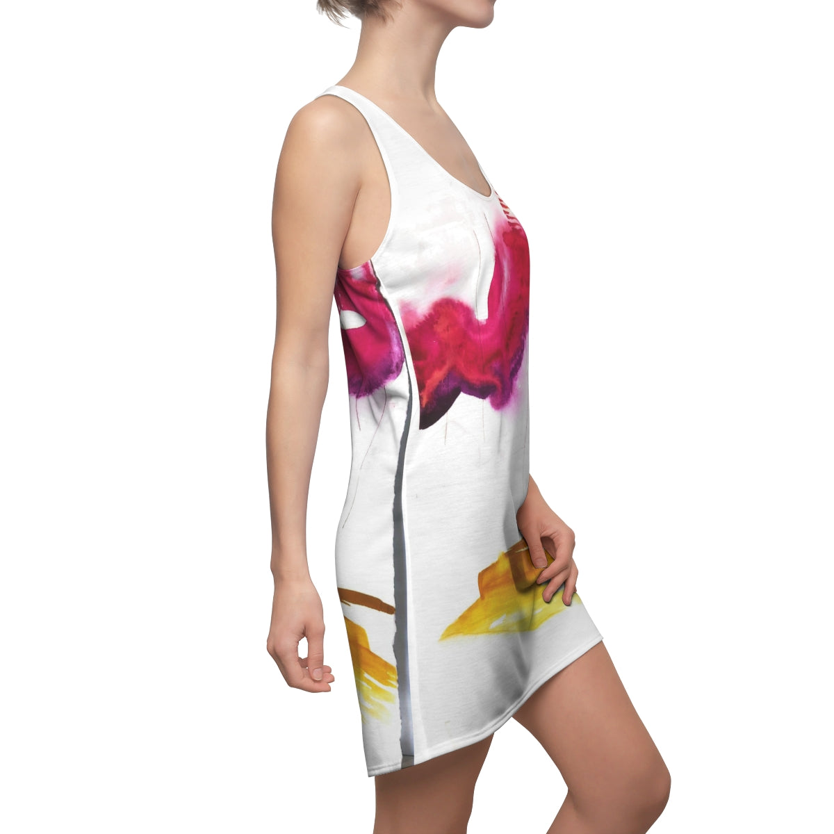 Women's Cut & Sew Racerback Dress  ::: watercolors : 1 : by raquel poy 2017-2022