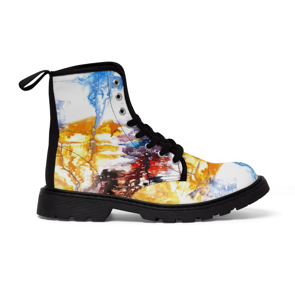 Women's Canvas Boots  ::: watercolors : 1 : by raquel poy 2017-2022