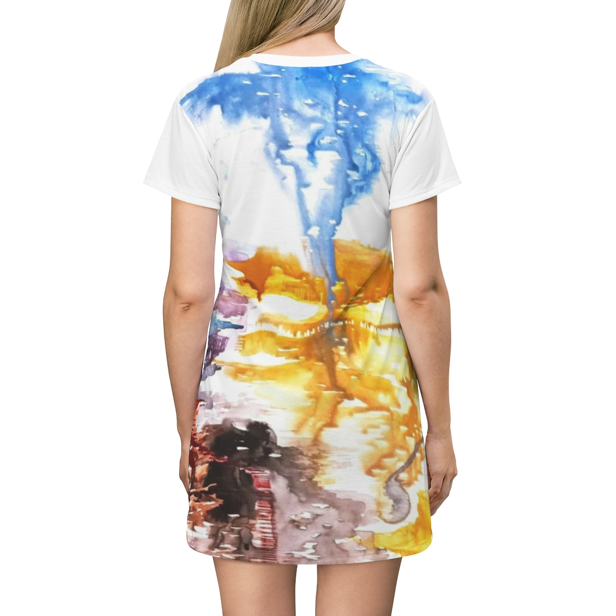 All Over Print T-Shirt Dress ::: watercolors : 1 : by raquel poy 2017-2022