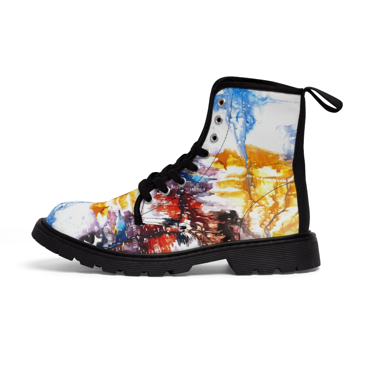 Women's Canvas Boots  ::: watercolors : 1 : by raquel poy 2017-2022