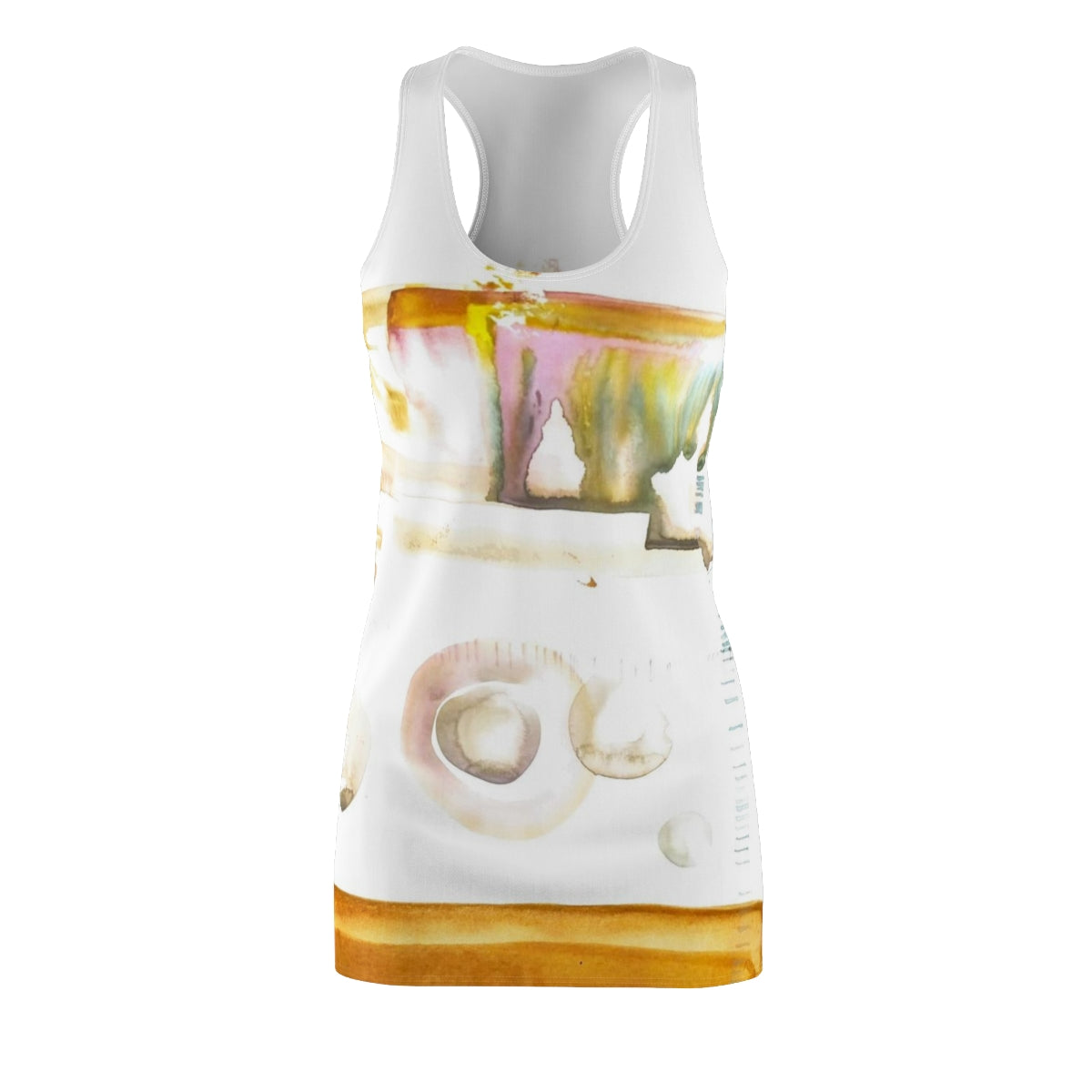 Women's Cut & Sew Racerback Dress  ::: watercolors : 1 : by raquel poy 2017-2022