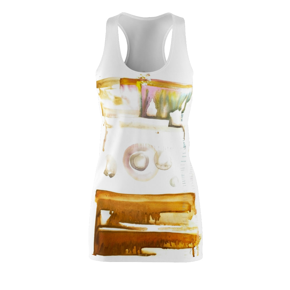 Women's Cut & Sew Racerback Dress  ::: watercolors : 1 : by raquel poy 2017-2022