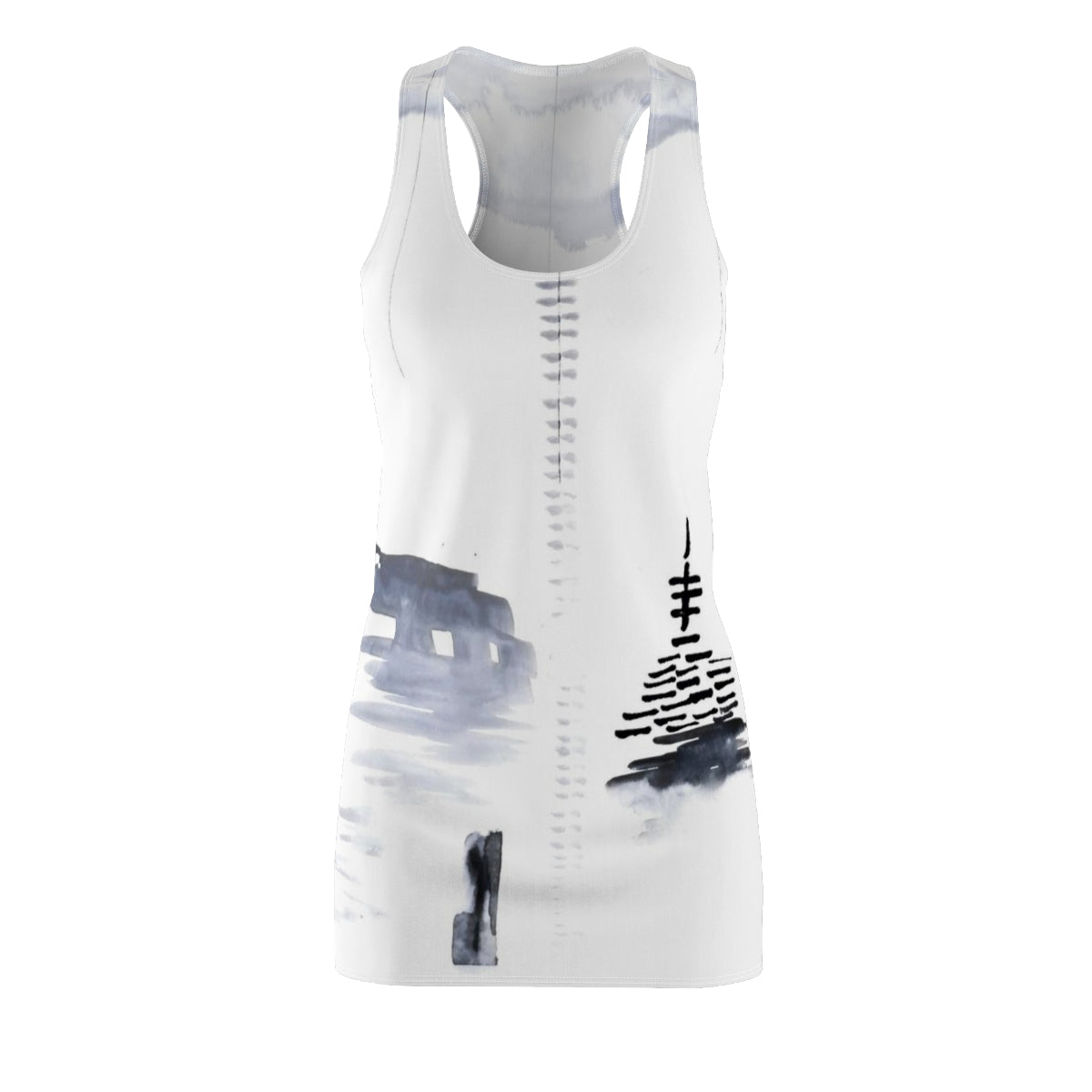 Women's Cut & Sew Racerback Dress  ::: watercolors : 1 : by raquel poy 2017-2022