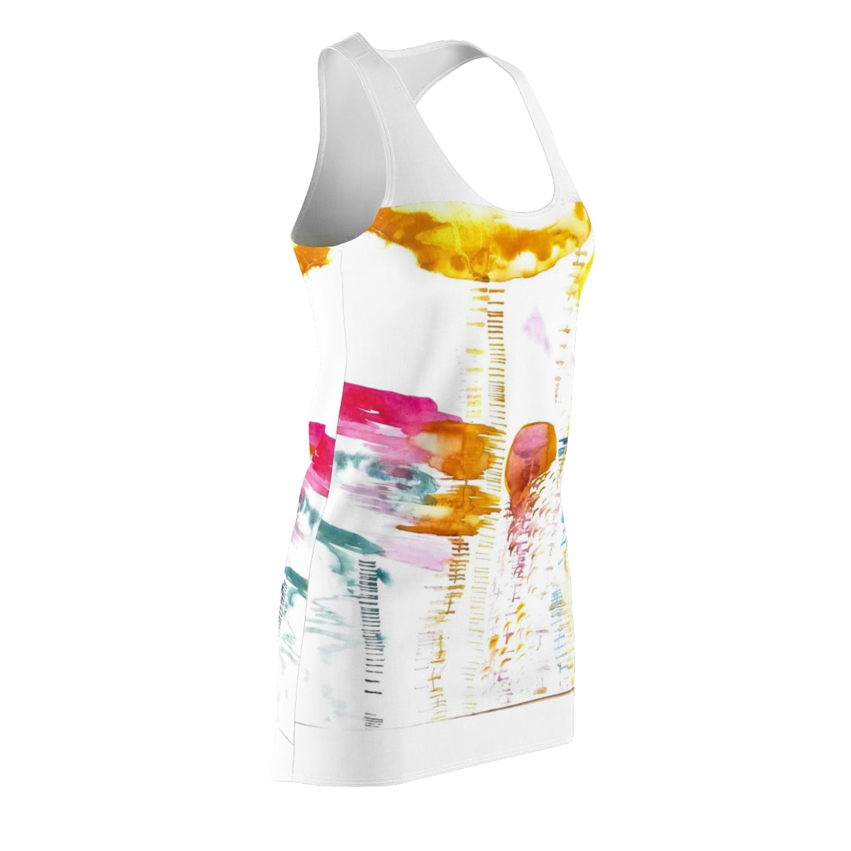 Women's Cut & Sew Racerback Dress  ::: watercolors : 1 : by raquel poy 2017-2022