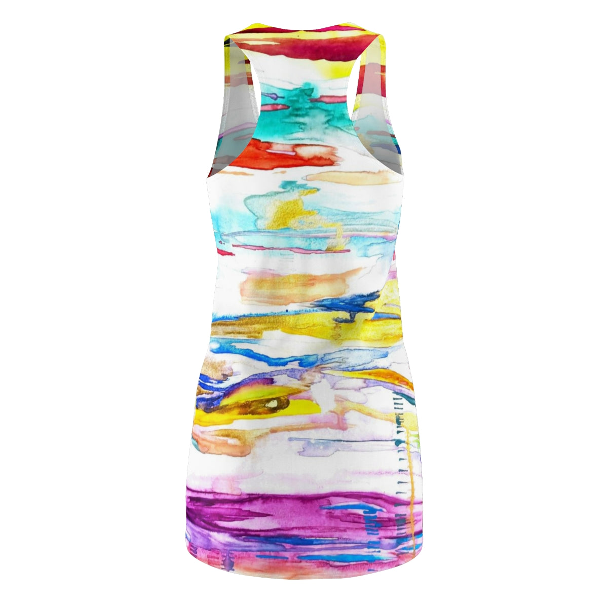 Women's Cut & Sew Racerback Dress  ::: watercolors : 1 : by raquel poy 2017-2022