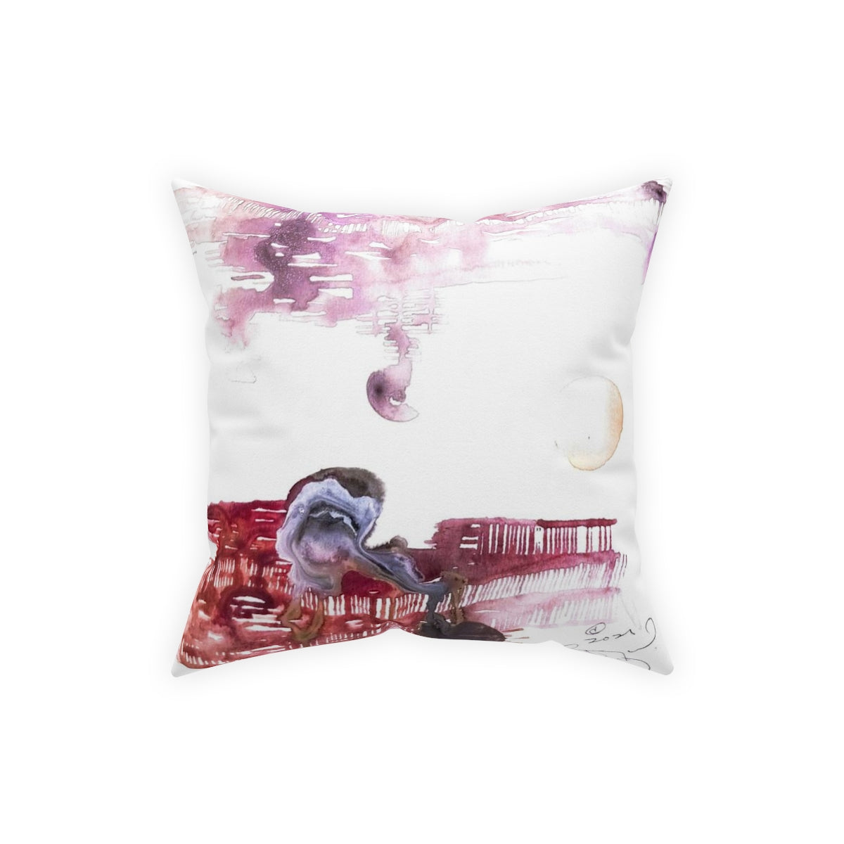 Broadcloth Pillow  ::: watercolors : 1 : by raquel poy 2017-2022