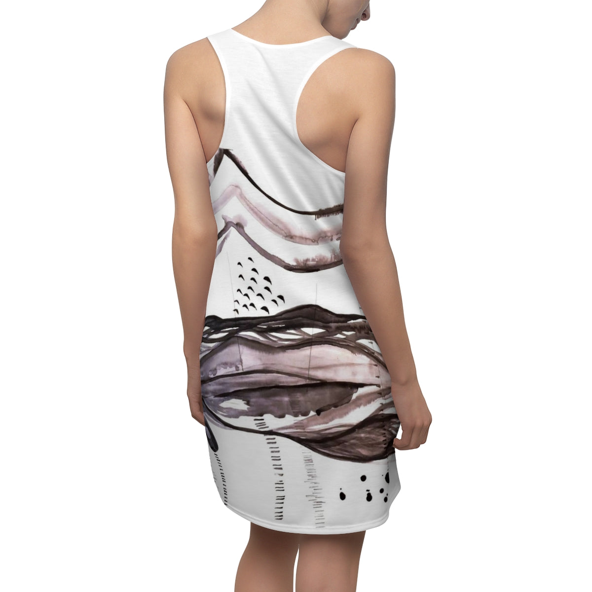 Women's Cut & Sew Racerback Dress  ::: watercolors : 1 : by raquel poy 2017-2022