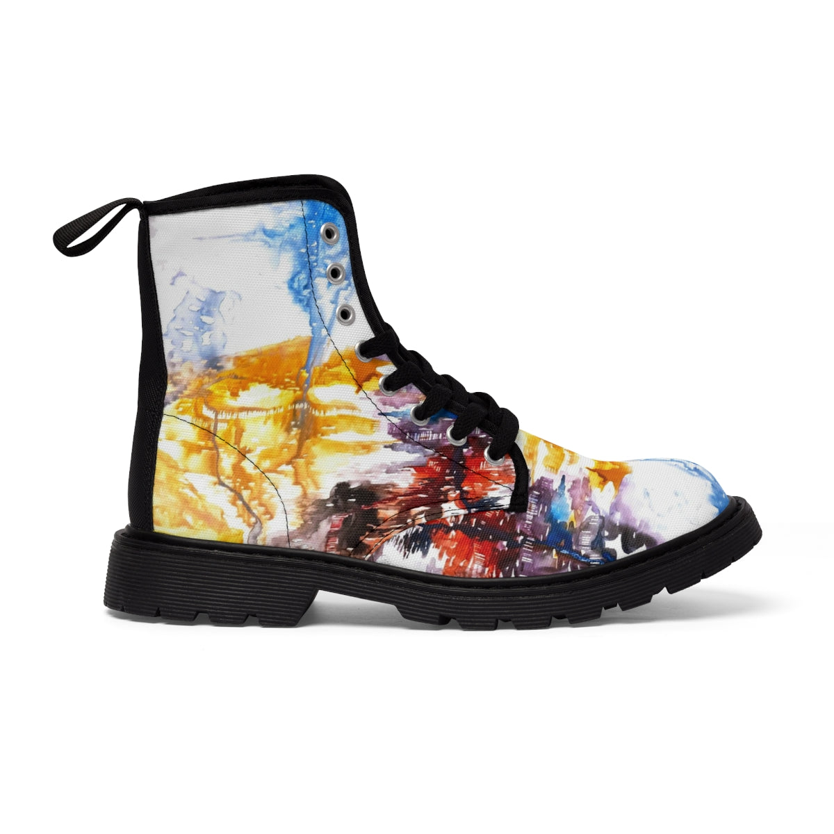 Women's Canvas Boots  ::: watercolors : 1 : by raquel poy 2017-2022