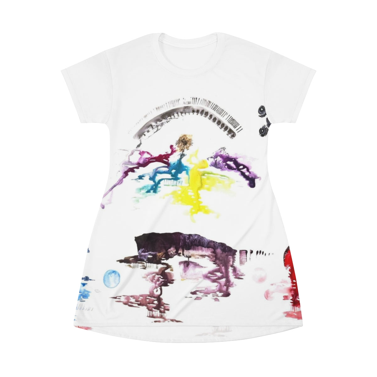 All Over Print T-Shirt Dress ::: watercolors : 1 : by raquel poy 2017-2022