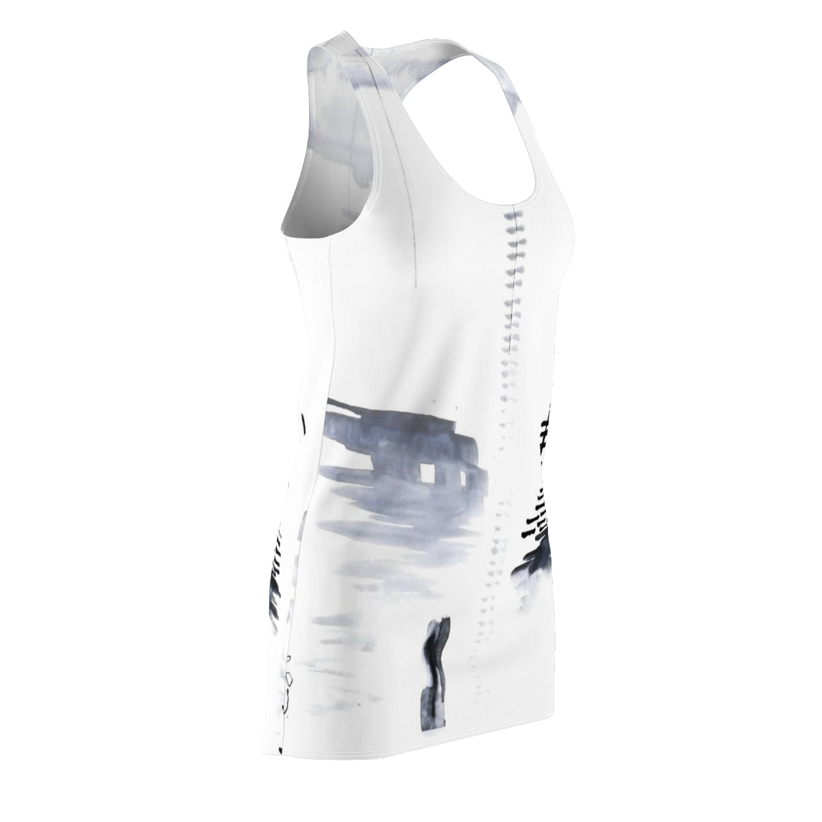 Women's Cut & Sew Racerback Dress  ::: watercolors : 1 : by raquel poy 2017-2022