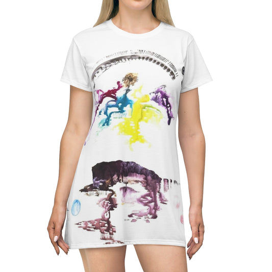 All Over Print T-Shirt Dress ::: watercolors : 1 : by raquel poy 2017-2022