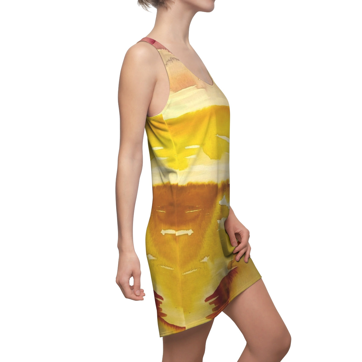 Women's Cut & Sew Racerback Dress  ::: watercolors : 1 : by raquel poy 2017-2022