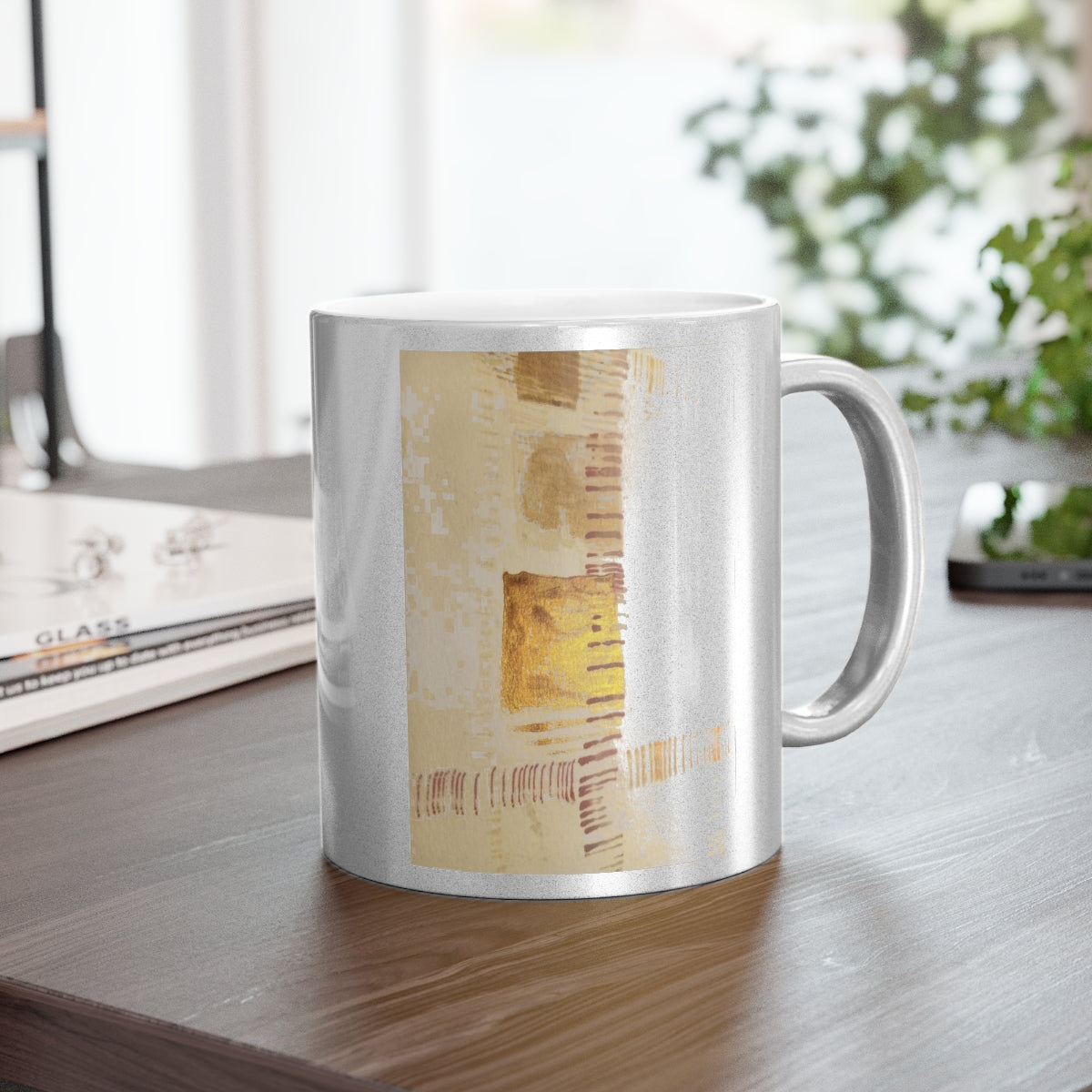 Metallic Mug (Silver\Gold) ::: watercolors : 1 : by raquel poy 2017-2022