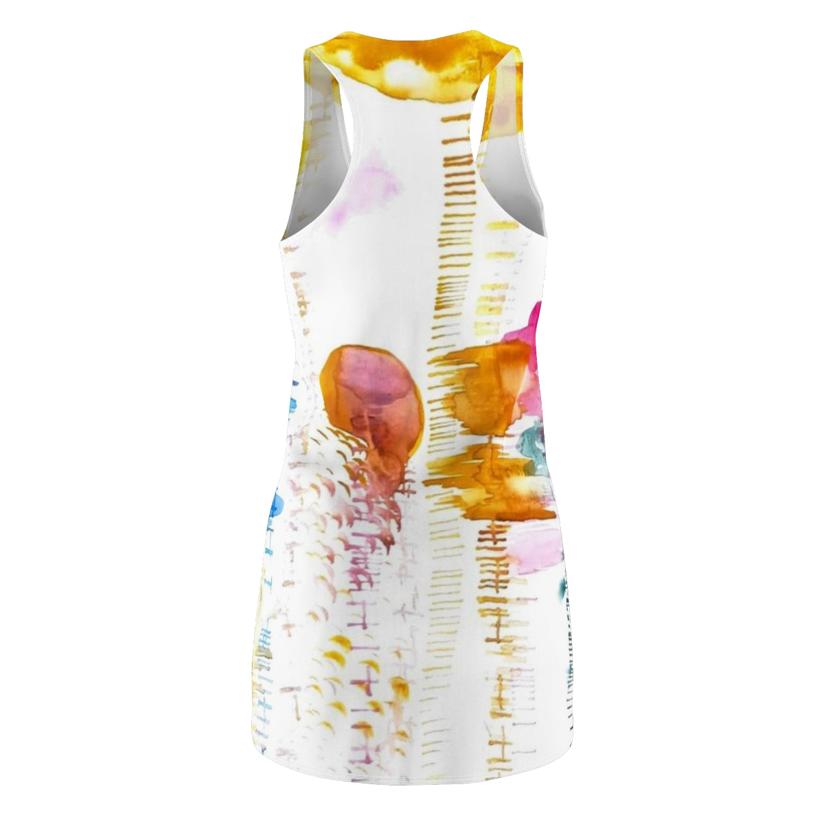 Women's Cut & Sew Racerback Dress  ::: watercolors : 1 : by raquel poy 2017-2022