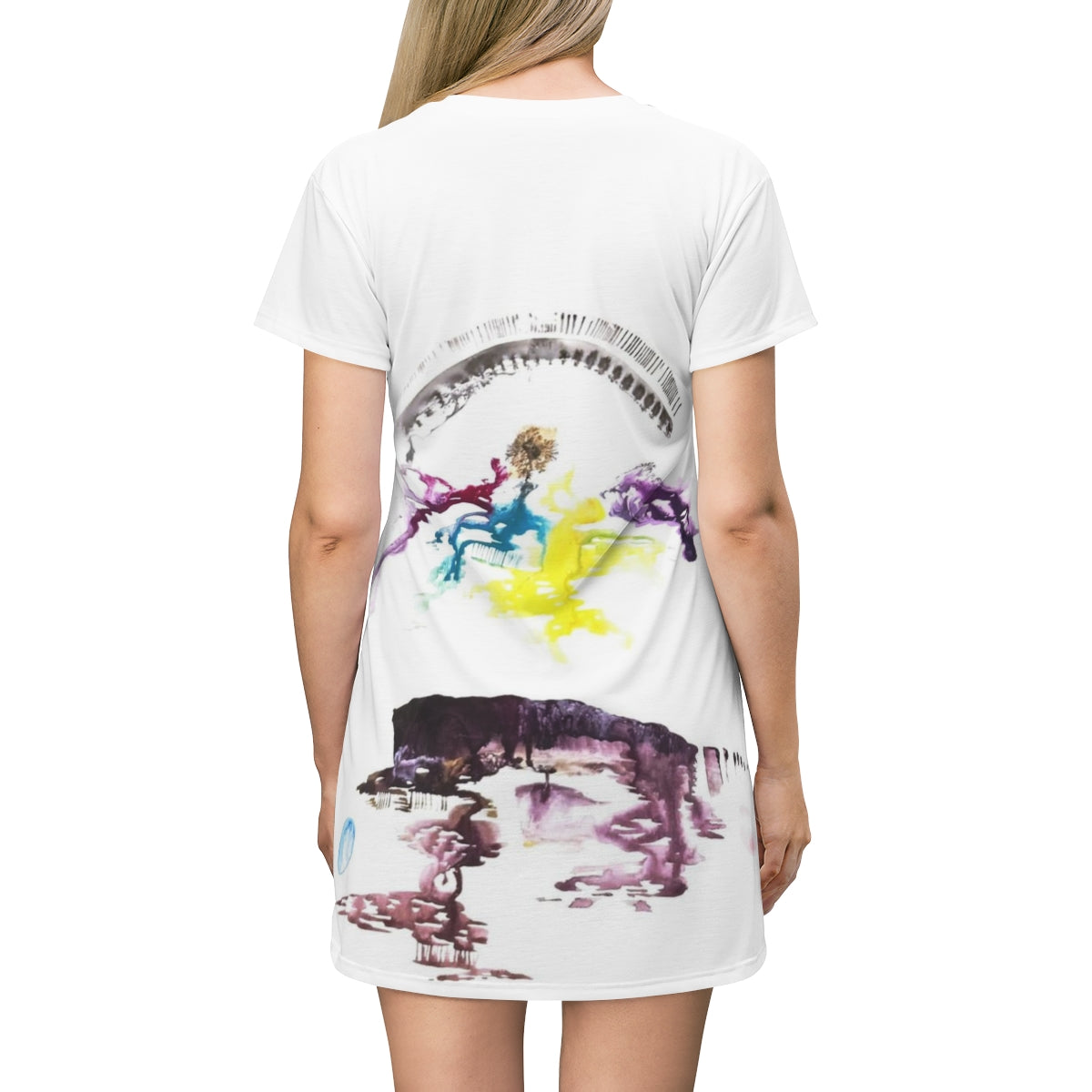 All Over Print T-Shirt Dress ::: watercolors : 1 : by raquel poy 2017-2022