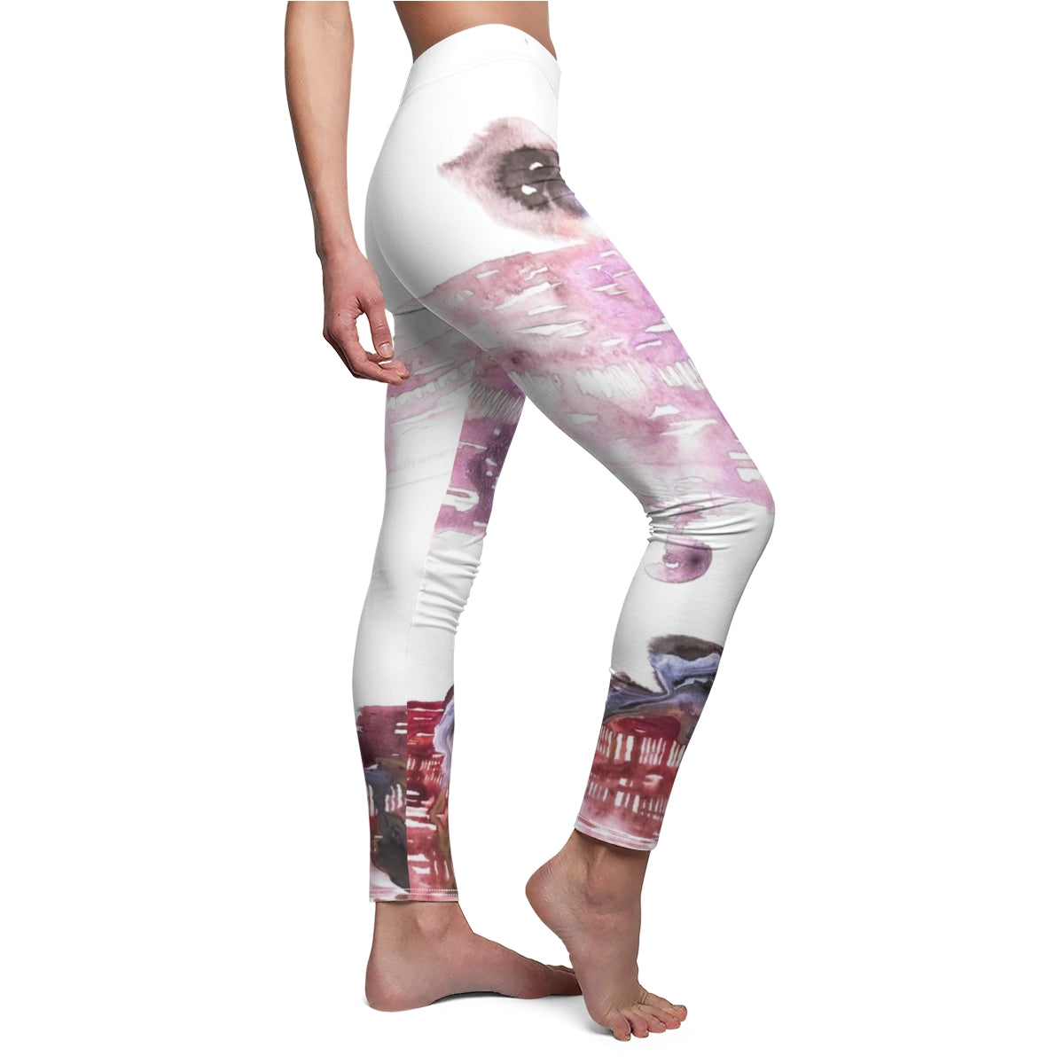 Women's Cut & Sew Casual Leggings ::: inkblots : 1 : by raquel poy 2017-2022