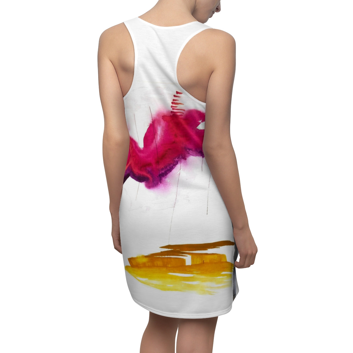 Women's Cut & Sew Racerback Dress  ::: watercolors : 1 : by raquel poy 2017-2022